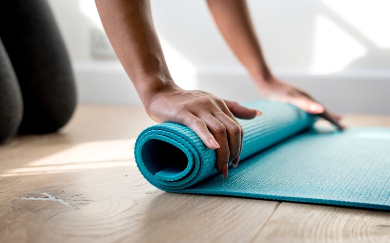 Normal post pilates mat