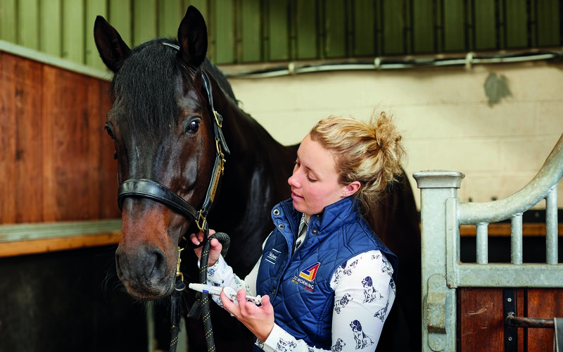 Normal post administering a wormer treatment